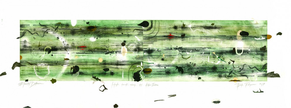 Elemental Diffusion | Intaglio chinecolle collage | 210x74cm | 2017